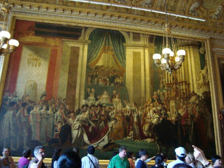 戴冠の間『ナポレオン一世の戴冠式』ルーブルにもありました。同じ画家の複製です。